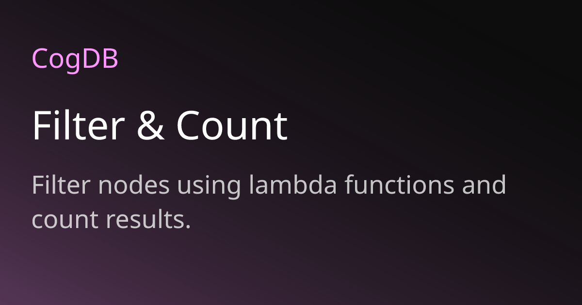 Filter & Count
